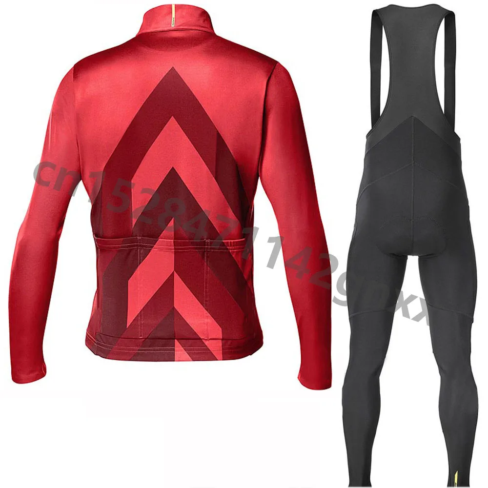 MAVIC pro team Велоспорт Джерси 9D велосипед нагрудник брюки набор Ropa Ciclismo мужская весенняя одежда с длинным рукавом Велоспорт одежда Maillot Culotte