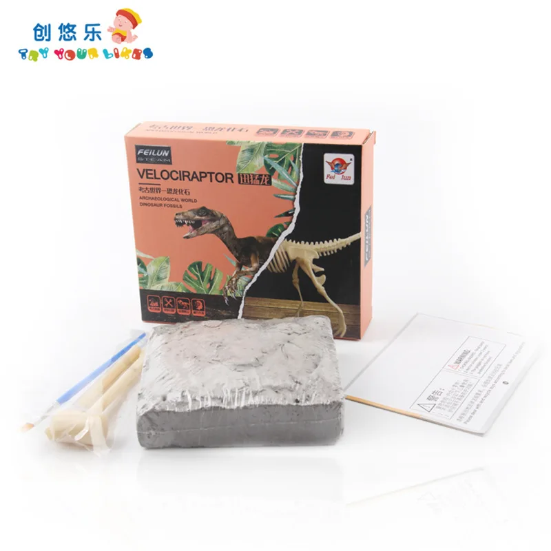 

Model DIY Fossil Dig Dinosaur Model Educational Assembled Triangular Swift And Violent Dragon Archeology Toy
