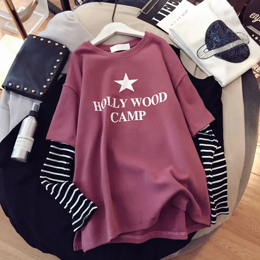 

Autumn Casual Korea Fashion Hip Hop Stripe Hoodie Long Sleeve Vintage Pullovers Loose Harajuku Striped Sweatshirt