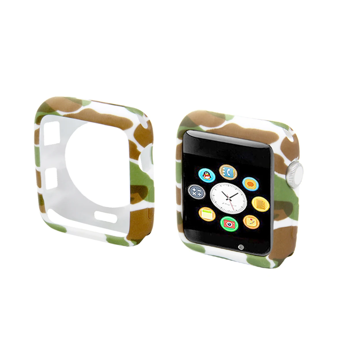 Камуфляжный Мягкий ТПУ чехол для часов apple watch 3 2 1 протектор apple watch 42 мм для iwatch 38 мм бампер рамка часы аксессуары