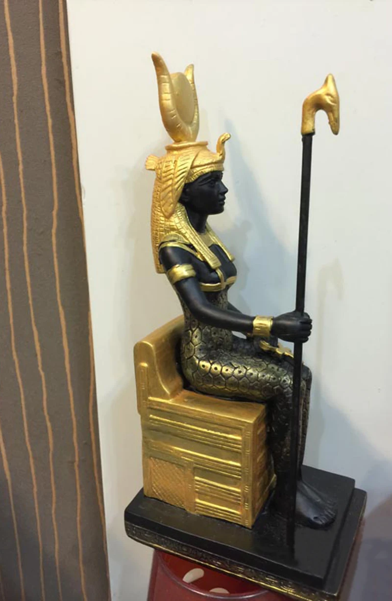 Isis(Auset) богиня красоты египетская статуя для декора-сидя Isis Коллекционная статуэтка, Египет