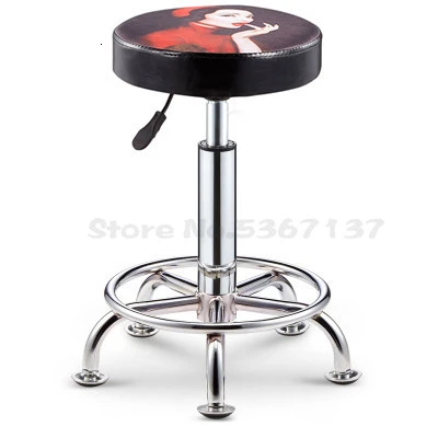 Стул для красоты, специальный большой рабочий стул для салона красоты, парикмахерский салон, вращающийся подъемный шкив для парикмахерского салона - Цвет: RedWine