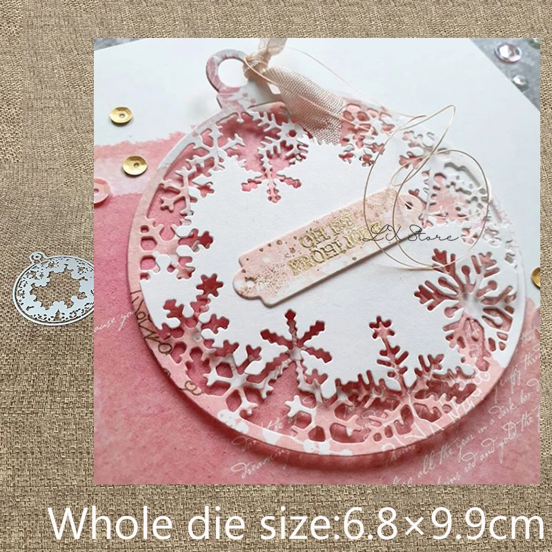 

New Design Craft Metal Cutting Die cuts Snow crystal ball bell decoration scrapbook Album Paper Card Craft Embossing die cuts