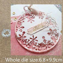 Novo design artesanato corte de metal cortes neve cristal bola sino decoração scrapbook álbum cartão papel artesanato gravação morrer cortes