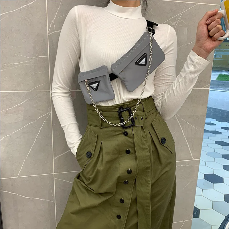 Поясная сумка для мужчин и женщин роскошная брендовая поясная нейлоновая с двумя