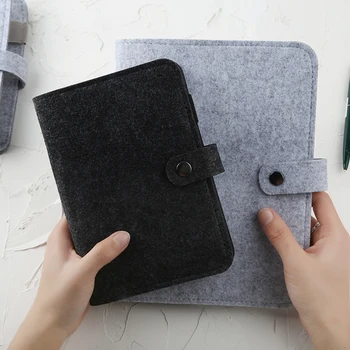 

A5 Felt shell fabric notebook Loose Leaf Notebook Paper Planner Inner Page ring binder Traveler Journal Stationery Gift