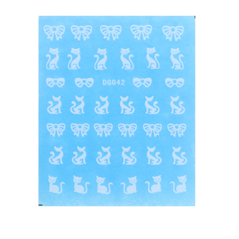 DG042 3D Stickers for Nails Gold Zipper Nail Art Decoration Spider Water Transfer Decals for Nail Polish Stickers Chain Manicure CH155 - Цвет: DG042