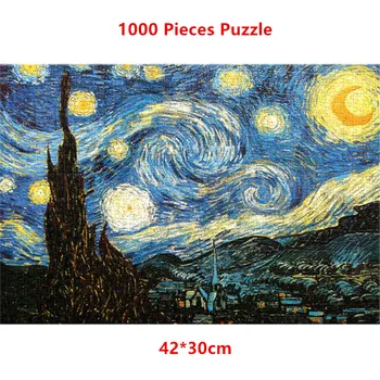 

Nuit Etoilee Jigsaw Puzzle 1000 Pieces Puzzle Game Wooden Assembling Puzzles for Adults Puzzle Toys Kids Children Games Gift Toy