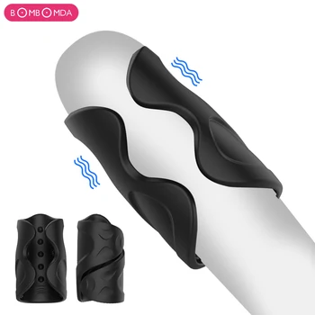 Male Masturbator Adjustable Vibrator Penis Trainer Glans Stimulate Sex Toys For Men Pussy Vibration Beginer Delay Erotic Sex Toy 1