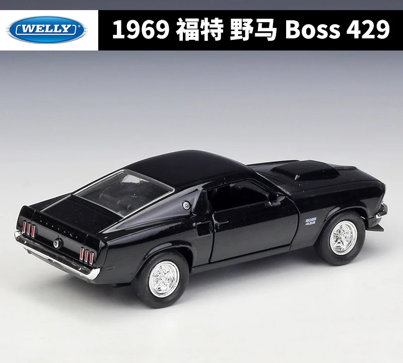 Welly литье под давлением, 1:36 Масштаб, Классическая машина 1969, Ford Mustang Boss 429, модель автомобиля, спортивный автомобиль из металлического сплава, игрушечный автомобиль для детей