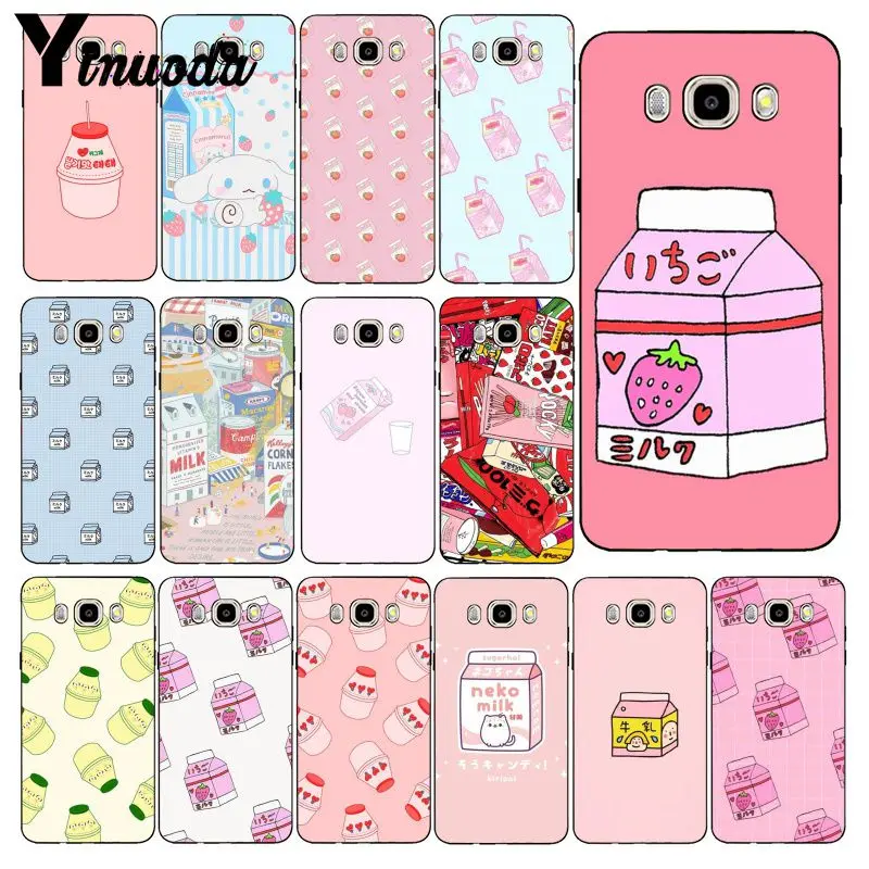 Yinuoda Kawaii японский клубничный молочный чехол для телефона Samsung Galaxy J7 J6 J8 J4 J4Plus DUO J7NEO