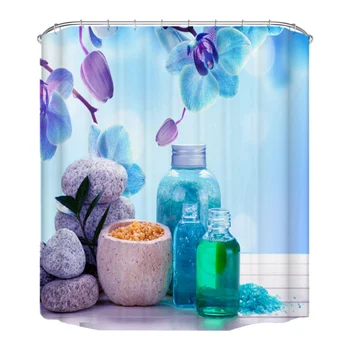 

Simple Bathroom Curtain Waterproof Shower Curtain Thickened Printing Bath Curtain Anti-mildew Bathroom Decoration for Home Hotel