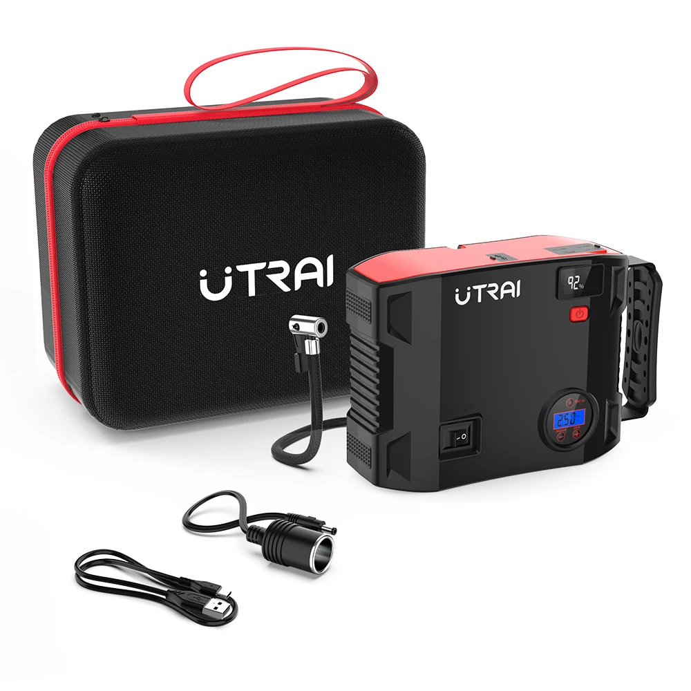 今なら送料無料 Utrai Jstar 5ジャンプスターター 12v mah 強力な自動車用バッテリーブースター エアコンプレッサー付き Ledカー緊急バッテリー パワーバンク セール店舗 Pnlp Sn