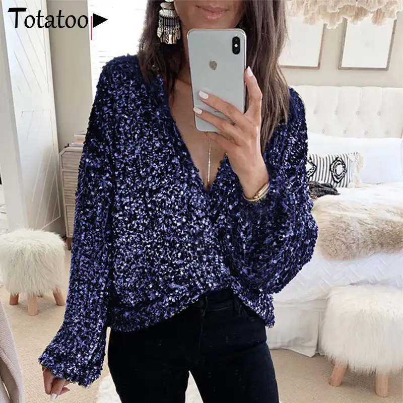 blusas con brillo para la noche