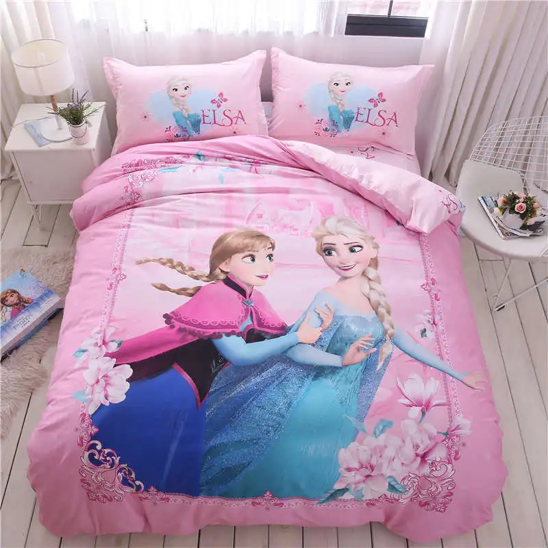 Комплект постельного белья queen size из хлопка для девочек, декор в спальню, пододеяльник, пододеяльник, простыня, 3-5 шт., с рисунком - Цвет: D3-14