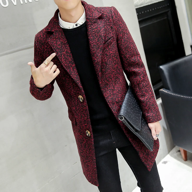 Модный воротник с лацканами slim fit сплошной Разноцветные куртки для мужчин зимняя