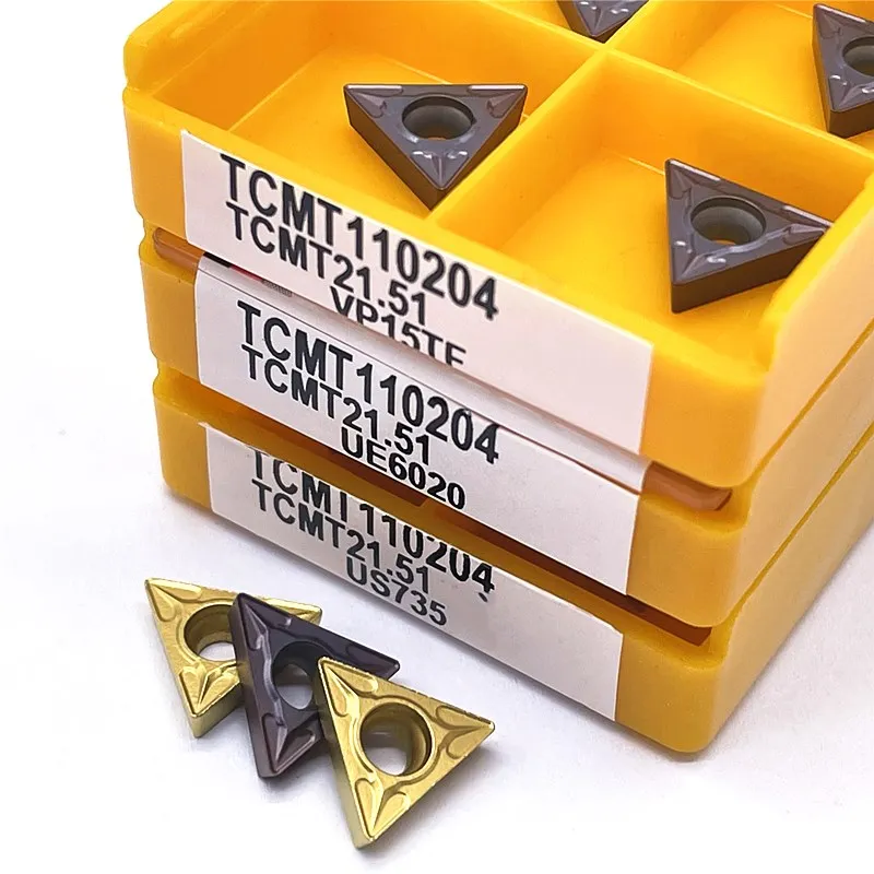 

10PCS TCMT110204 VP15TF/UE6020/US735 Carbide Insert external turning tool cutting Tool CNC tool milling cutter