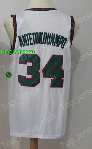 As photo Мужские baskeball Milwaukee Eric Bledsoe Giannis Antetokounmpo Ray Allen Khris Middleton майки - Цвет: As photo