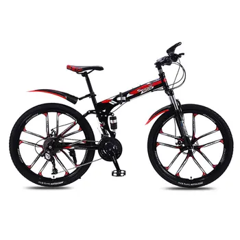 

Folding Mountain Bike Bicycle Off Road Integrated Wheel for Men and Women Adult Variable Speed Double Damping Bicycle