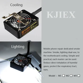 

mobile phone maintenance smoke lighting dual-purpose smoke extractor, a clip type of smoking machine and alighting exhaust fan