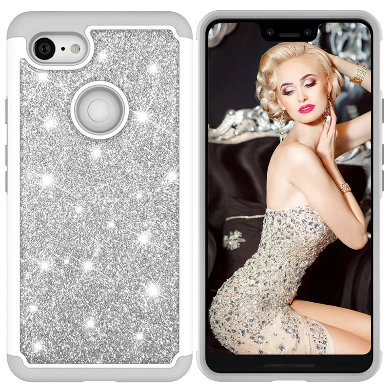 

Glitter Liquid Case For Google Pixel 3A Case Transparent Soft Silicone TPU Shockproof Cover For Google 4 XL Cases Cover Capa