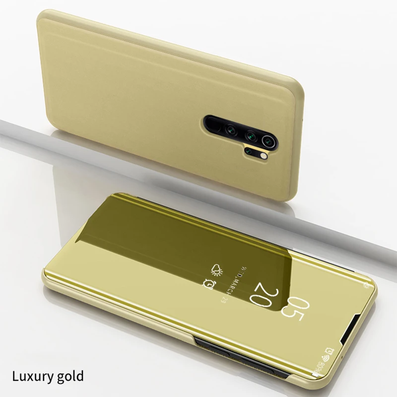 Gold Smart mi rror флип чехол для спортивной камеры Xiao mi Red mi Примечание 8 7 6 5 K20 Pro фотоаппаратов моментальной печати 7S 4X3 для mi Red mi 5 S2 4X Go 5A 6A 7 7A 5 Plus A2 Y1 чехол Крышка - Цвет: Gold