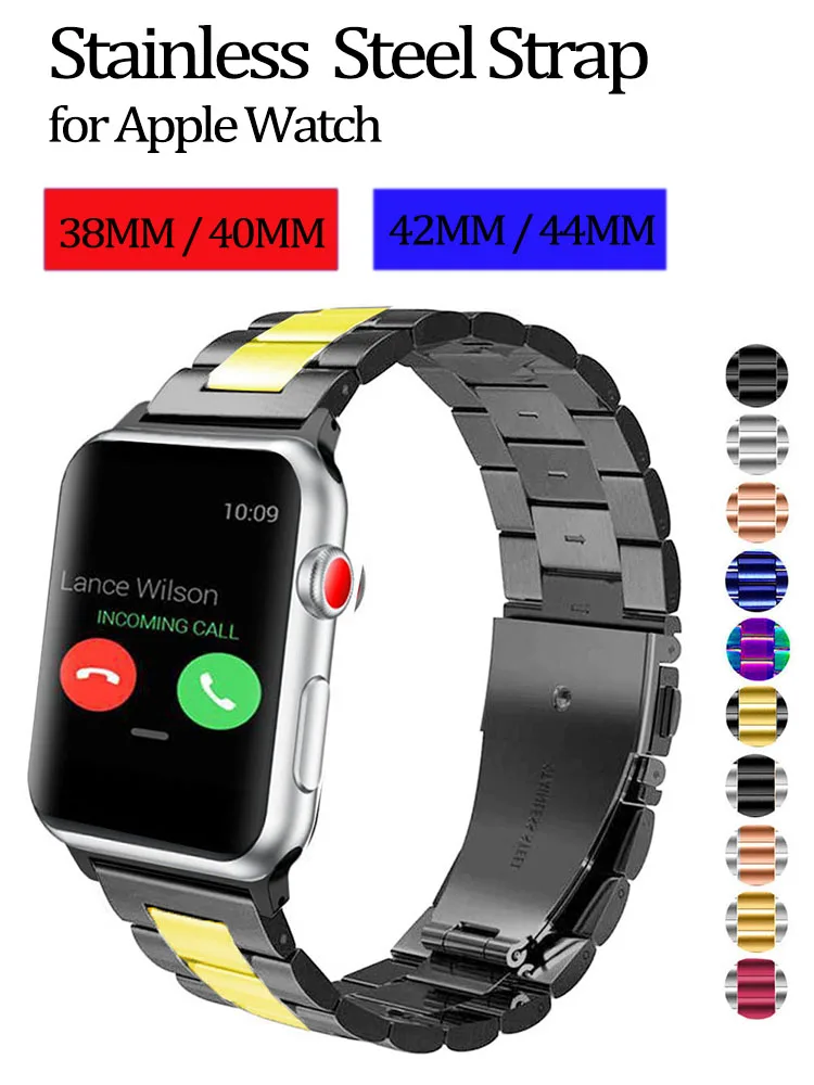 1 Apple watch iwatch stainless steel watch band gray gold 750