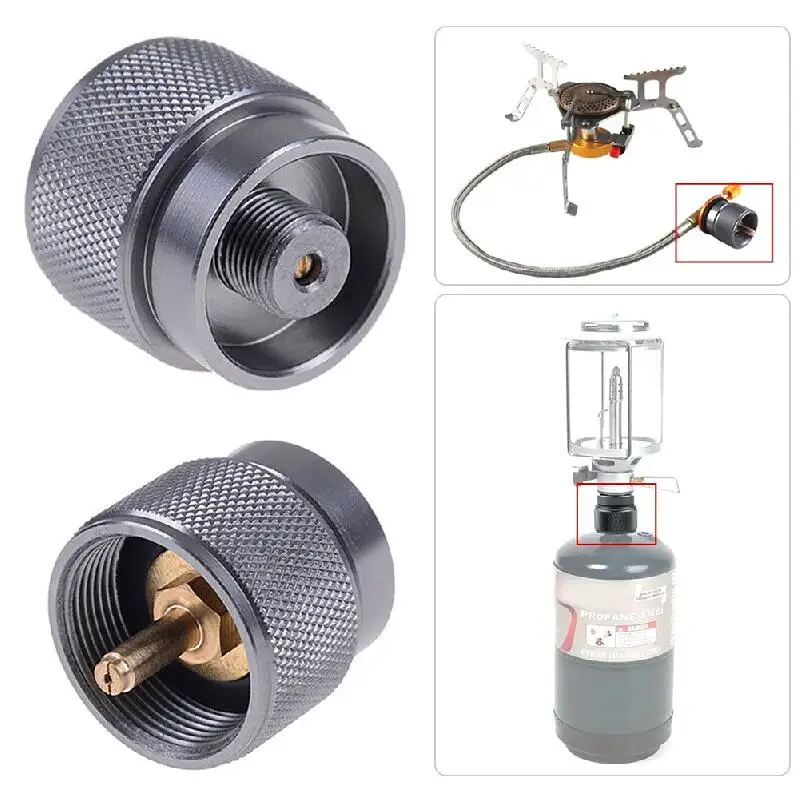 

1LB Camping Gas Stove Adapter Camping Equipment Propane Camping Propane Small Gas Tank Adapter Output Stove Accessories