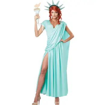 

Greek Statue of Liberty Stage anime cosplay disfraz halloween costumes for women mujer disfraces fantasia blue