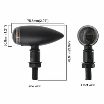 

For Harley Turn Signal Lights Motorcycle Black High quality 2 wires 2pcs Durable
