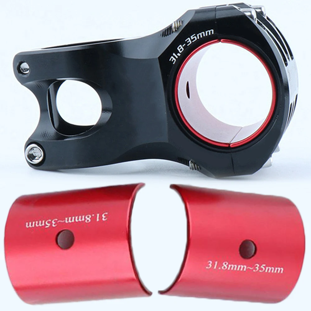 

1Pc Red Bike Handlebar Shim Stem Reducer Convert Bar Bore Adapter Part 31.8-35mm