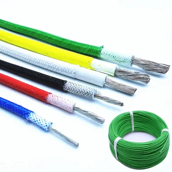 

Single core braided silicone cable with heat resistance 300°0.5 0.75 1.0 1.5mm 2.5 4 6 10 square abrasion-resistant fire-resista
