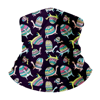 

Colorful Sea Turtle Print Unisex Women Outdoor Indoor Neckchief High Elasticity Mouth Face Cover Mask Head Scarf Turban Seamless
