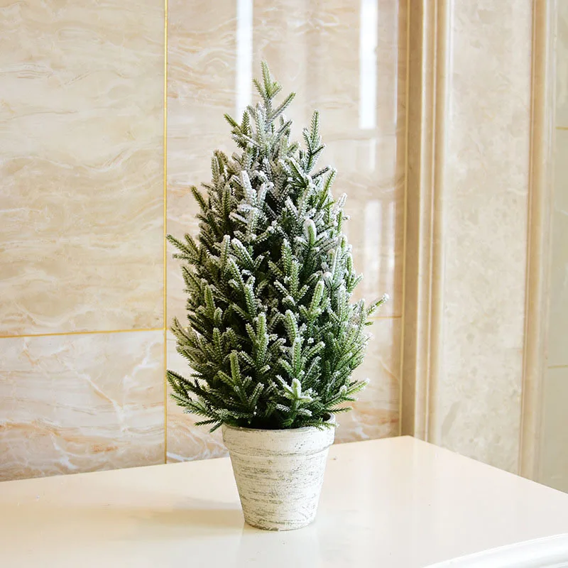 Cedar 49cm Q086 рождественское искусственное дерево белое поддельное Дерево Висячие украшения мини маленькие деревья Новогоднее украшение для дома мишура гирлянда - Цвет: Cedar 49cm