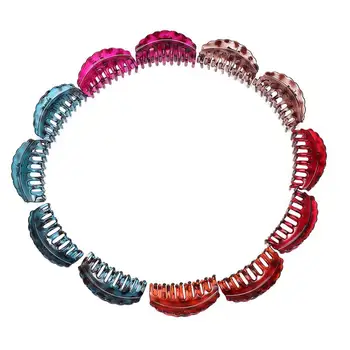 

12Pcs Hair Claws Novel Creative Durable Fashion Bath Hair Clips Banana Clips Spotted Hairpins Hair Crabs
