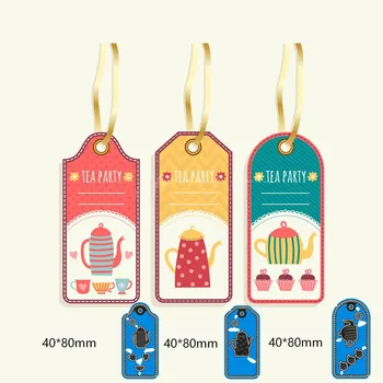 

Bookmark tea New Metal Cutting Dies Scrapbook paper Decoration Embossing DIY Paper Card Craft 40*80 mm