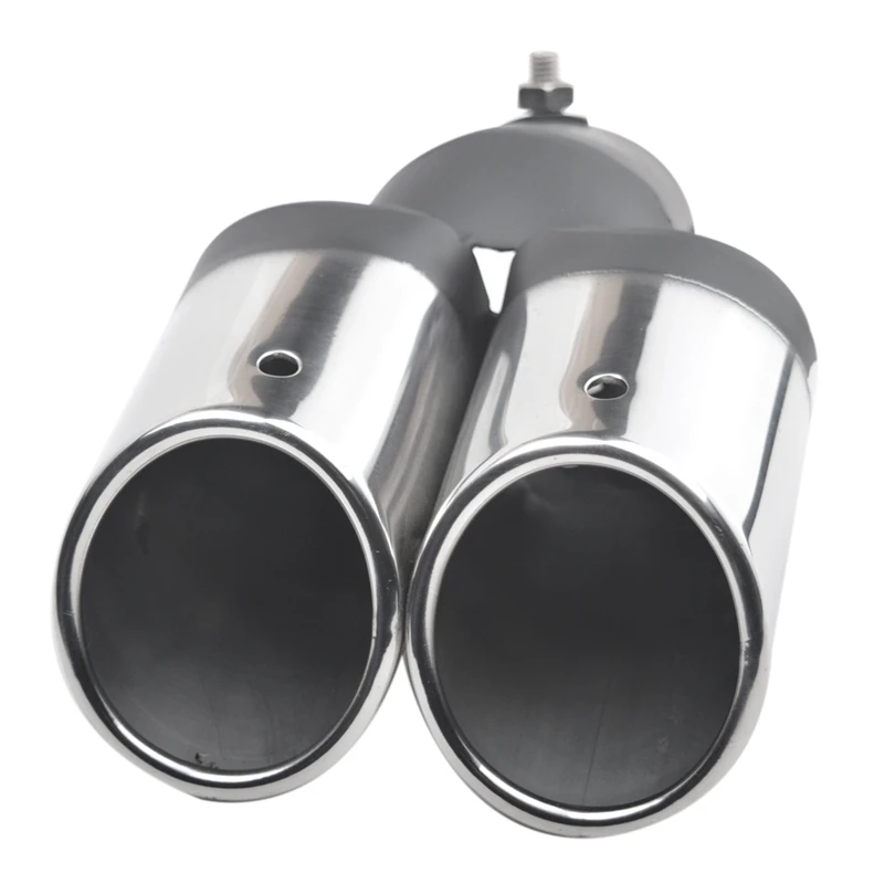 Automobile Universal Stainless Steel Double Row One Minute Two Exhaust Pipe Tail Throat