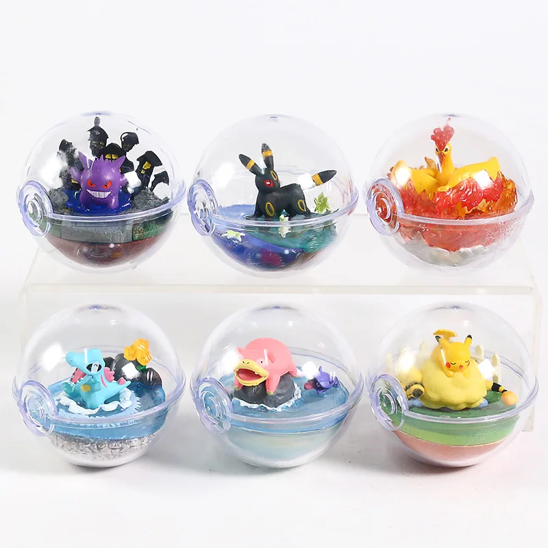 Аниме Монстры Террариум Коллекция Рисунок набор Vol.1 ~ 5 Bulbasaur Lapras Eevee Umbreon Charmander Gengar Snorlax Zapdos Totodile