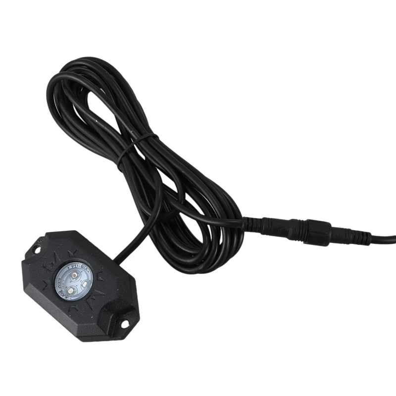 RGB светодиодный светильник Rock беспроводной Bluetooth музыкальный внедорожный окружающий светильник грузовик UTV многоцветный 4-Pods черный