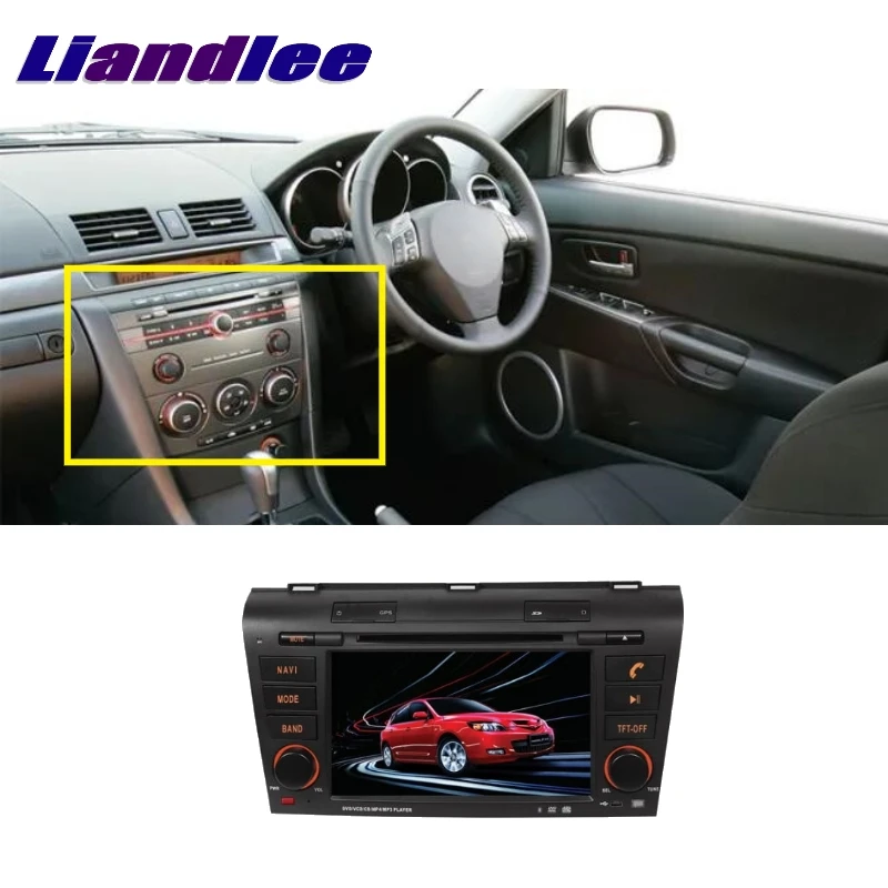 Liandlee для Mazda 3 2003~ 2009 LiisLee автомобильный мультимедиа, ТВ DVD gps аудио Hi-Fi Радио Стерео стиль навигация NAV навигационная карта