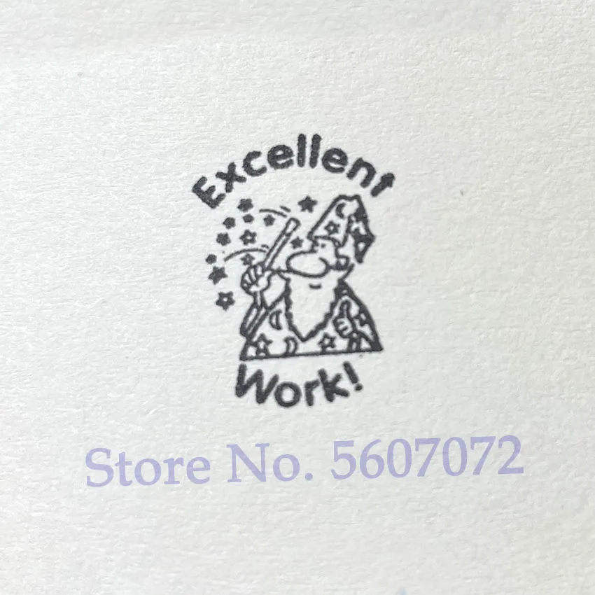 stamps for cards and scrapbooking Cartoon  buen trabajo Spanish Teachers Stamp for homework  Kids School Assessment Self inking Photosensitive Seal20mm best clear stamps Scrapbooking & Stamps