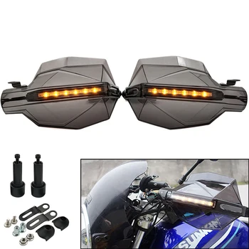 

Motorcycle Hand Guard Handle Protector HandGuard with LED Signal Light For Kawasaki ZX6R Z 900 650 800 250 300 NINJA 250 300 R