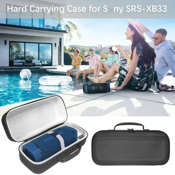

Square Shockproof Hard Cover Protective Case Box for -Sony SRS-XB33 Extra BASS Wireless Bluetooth Speaker and Accessory