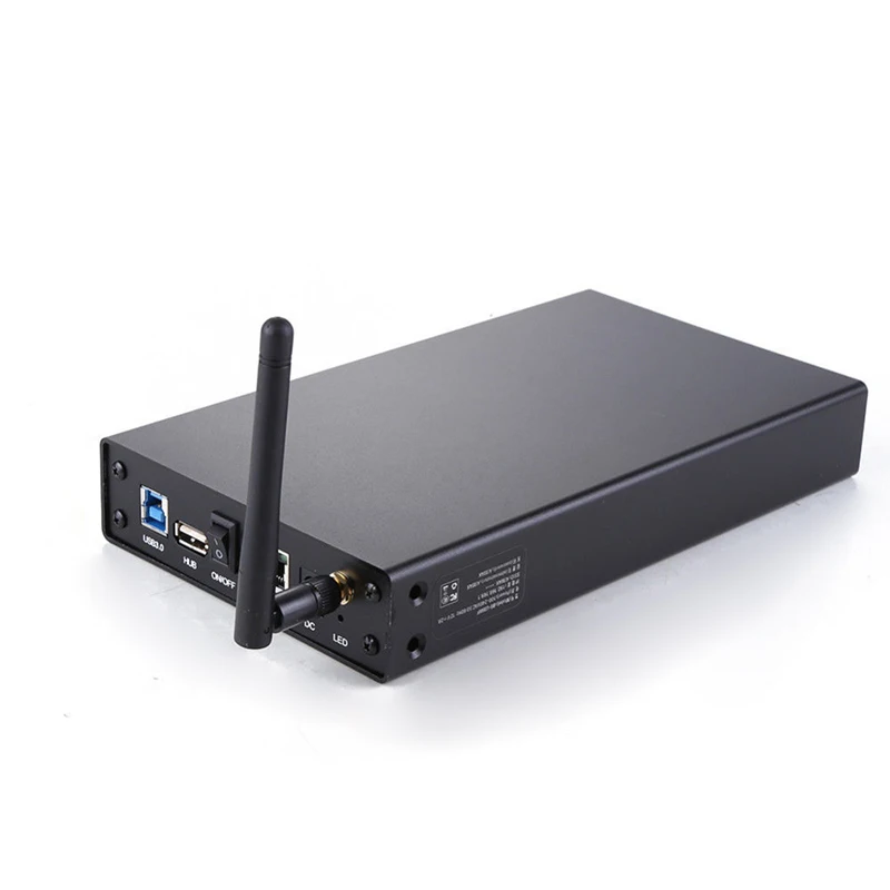 Rj45 футляр для внешнего жесткого диска 2," 3,5" Nas Wifi антенна беспроводной SATA USB 3,0 Wifi HDD интерфейс алюминиевый HDD коробка