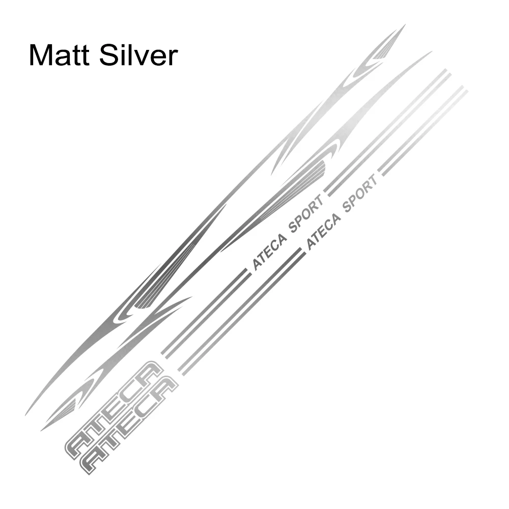 Matt Sliver 2 шт. виниловая пленка для сиденья Ateca Arona, автомобильные наклейки, авто Стайлинг, тюнинг, спортивные декоративные наклейки, водостойкие тюнинговые автомобильные аксессуары - Название цвета: Matt Sliver