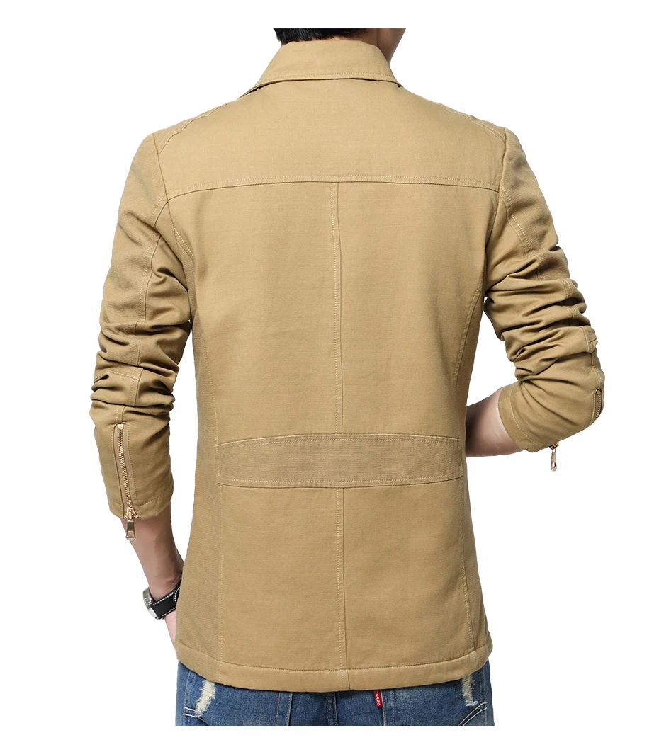 Men Spring New Business Casual Trench Coat Jacket Men Brand Fashion Long Sleeve Cotton Solid Washed Trench Coat Men