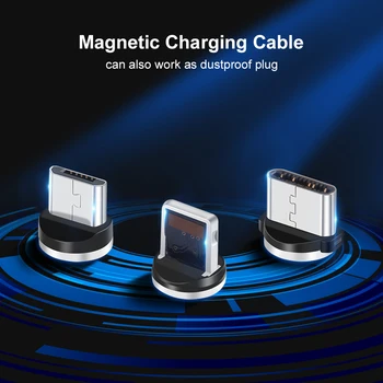 

Magnetic USB Cable Fast Charging LED Micro USB Type C Cable For iphone 11 XR Max Xiaomi Note 10 9t Samsung S10 Magnet Charger