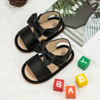 Infant Baby Shoes Girl Shoes New Summer Girl Sandals PU Leather Bowknot Rubber Sole Anti-Slip Newborn First Walker Crib Shoes 5