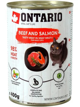 

ONTARIO ONTARIO for adult cats with beef and salmon 400g