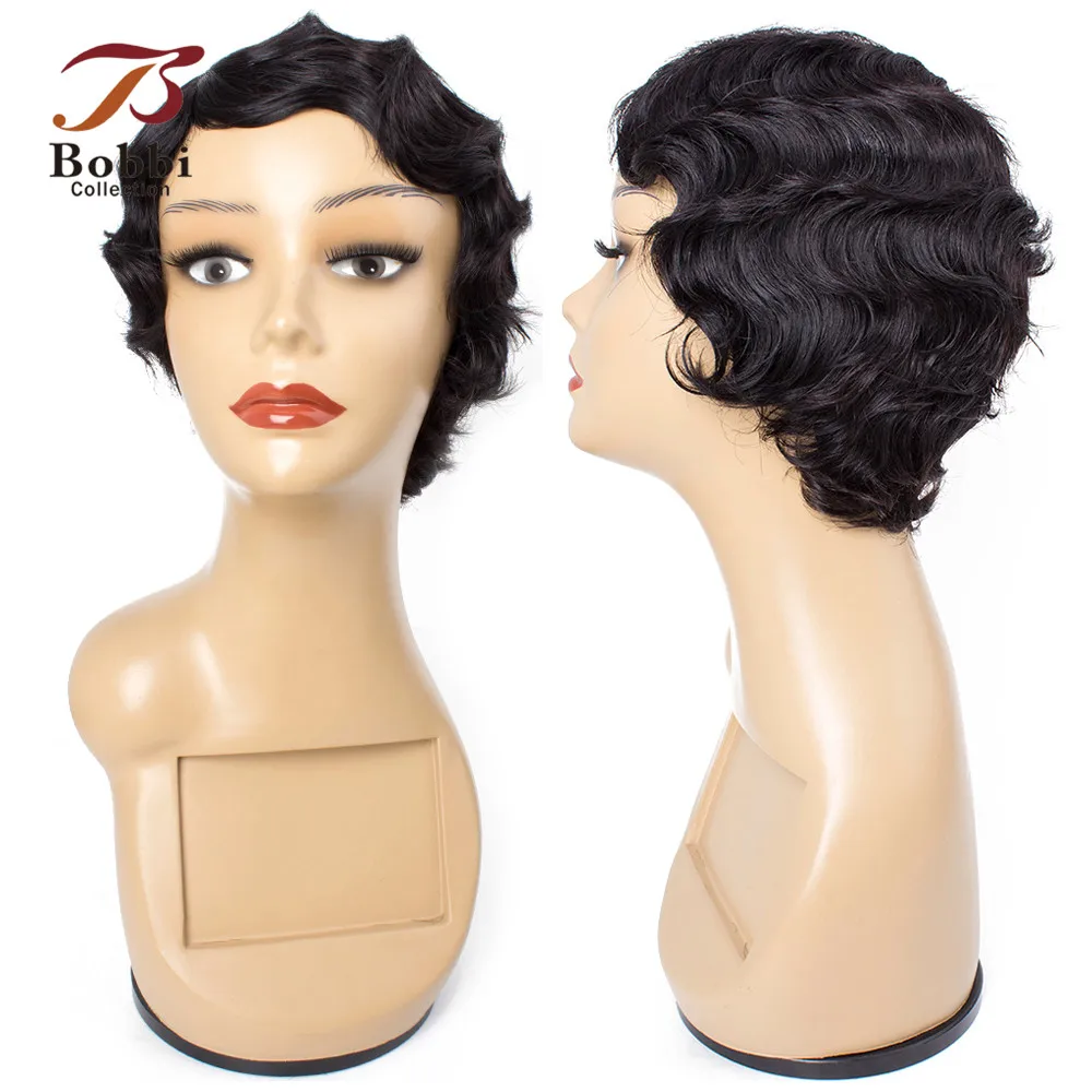 Bobbi коллекция классический стиль парик натуральный черный цвет короткий